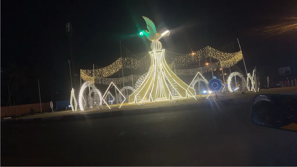 Ronds points illuminés pour les fêtes de fin d'année